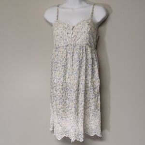 Joie Floral Light Blue Spaghetti Strap Sundress Size S
